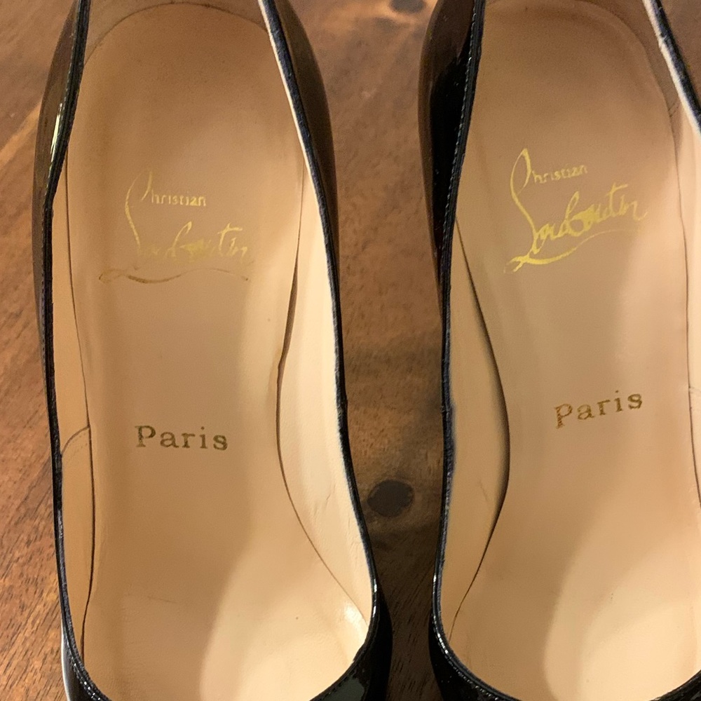 Christian Louboutin Décolleté 868 Black Patent - Picture 6 of 14
